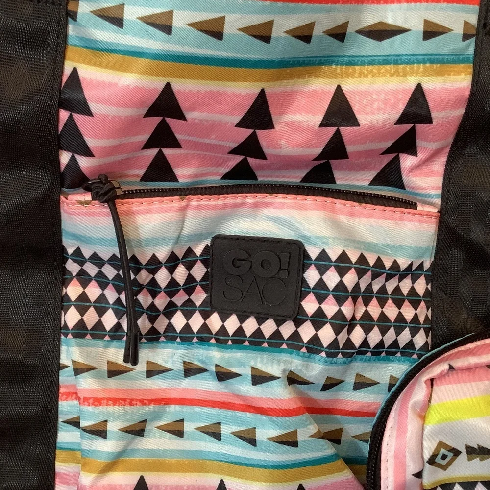 EUC GO! SAC tote overnight‎ diaper bag tote 3 piece set Aztex